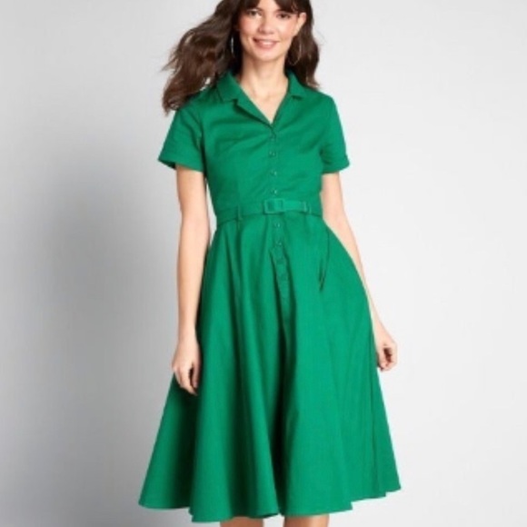 Modcloth Dresses & Skirts - NWT ModCloth x Collectif Green Shirtdress